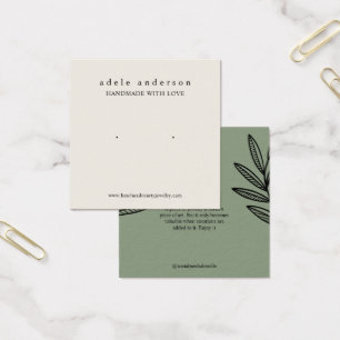 Earthy Leaf Jewelry Stud die Display Kaart verdien