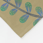 Earthy Leaf Swirl Fleece Deken (Hoek)