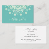 Earthy Lotus Flower Mandala Yoga Visitekaartje (Voorkant / Achterkant)