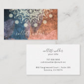 Earthy Lotus Flower Mandala Yoga Visitekaartje (Voorkant / Achterkant)