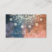 Earthy Lotus Flower Mandala Yoga Visitekaartje (Voorkant)