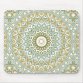 Earthy Mandala in Green, Gold, and Soft Blue Muismat (Voorkant)