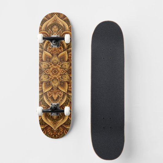 Earthy Mandala Unisex Persoonlijk Skateboard (Voorkant)