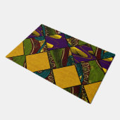 Earthy Mardi Gras African Print Deurmat (Schuin)