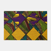 Earthy Mardi Gras African Print Deurmat (Voorkant)