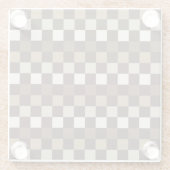 Earthy minerals checkerboard pattern glazen onderzetter (Achterkant)