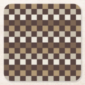 Earthy minerals checkerboard pattern kartonnen onderzetters (Voorkant)