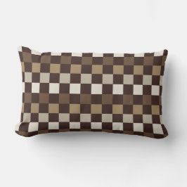 Earthy minerals checkerboard pattern kussen
