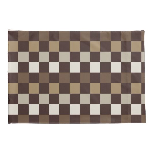 Earthy minerals checkerboard pattern kussensloop (Achterkant-Rechts)