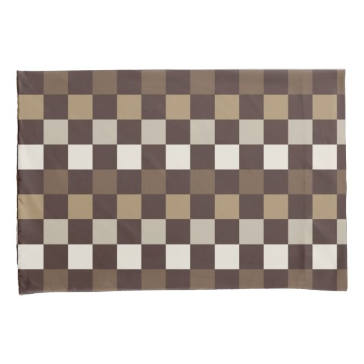 Earthy minerals checkerboard pattern kussensloop (Voorkant-Rechts)