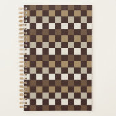 Earthy minerals checkerboard pattern planner (Voorkant)