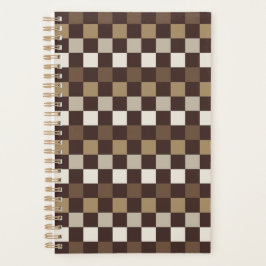 Earthy minerals checkerboard pattern planner