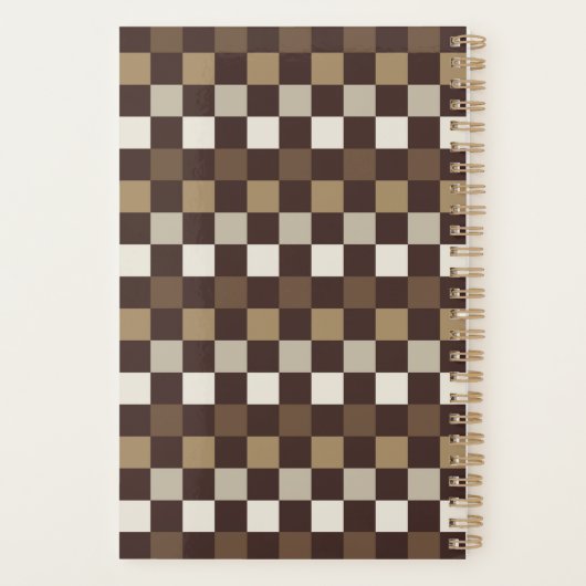 Earthy minerals checkerboard pattern planner (Achterkant)