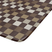 Earthy minerals checkerboard pattern snijplank (Hoek)