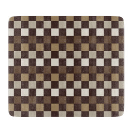Earthy minerals checkerboard pattern snijplank