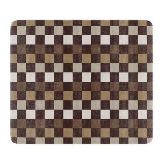 Earthy minerals checkerboard pattern snijplank (Voorkant)