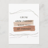 Earthy Minimalist Inspirational Quote Design – Cal Briefkaart (Voorkant)
