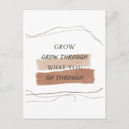 Earthy Minimalist Inspirational Quote Design – Cal Briefkaart
