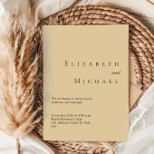Earthy Minimalist Pale Beige Wedding QR Code Kaart