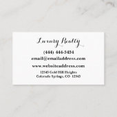 Earthy Minimalist Realtor Visitekaartje (Achterkant)