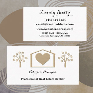 Earthy Minimalist Realtor Visitekaartje