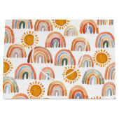 Earthy Modern Boho Rainbow en Sun Groot Cadeauzakje (Voorkant)
