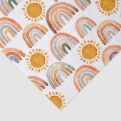Earthy Modern Boho Rainbow en Sun Tissuepapier (Detail)