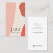 Earthy Modern Terracotta Abstracte vormen Visitekaartje (Voorkant / Achterkant)