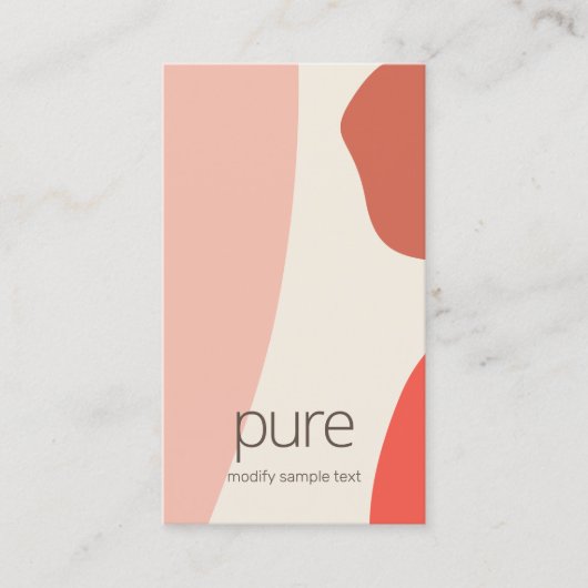 Earthy Modern Terracotta Abstracte vormen Visitekaartje (Voorkant)