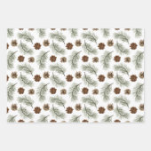 Earthy Mushrooms Pine Tree Branch Pinecones Gift Inpakpapier Vel (Voorkant 2)
