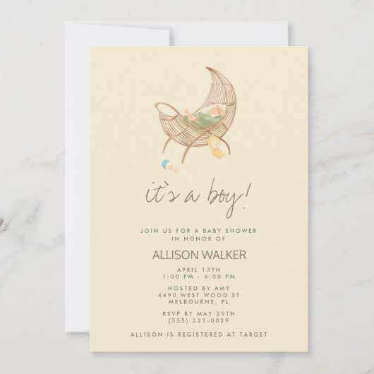Earthy Neutral Baby Shower Kaart (Voorkant)