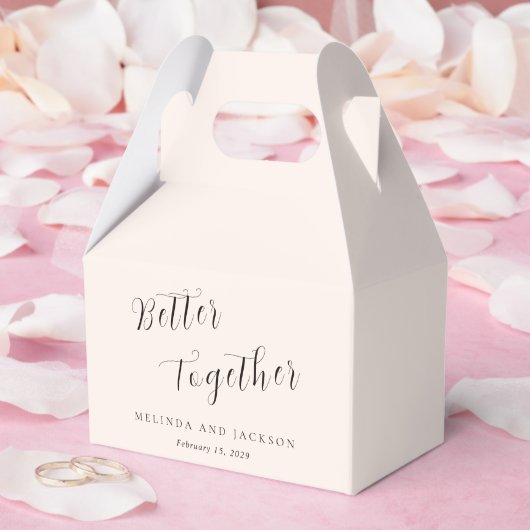 Earthy Neutral Modern Wedding Bedankdoosjes (Huwelijk)
