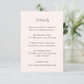 Earthy Neutral Modern Wedding Informatiekaartje (Staand voorkant)