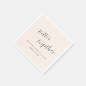 Earthy Neutral Modern Wedding Servet (Hoek)