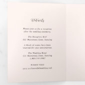 Earthy Neutral Photo Modern Wedding Drieluik Uitnodiging (Binnenzijde eerst)