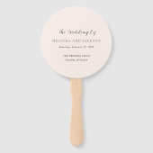 Earthy Neutral Photo Modern Wedding Handwaaier (Voorkant)