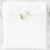 Earthy Neutral Tones Wedding Envelope Seal / Favor Ronde Sticker (Tas)