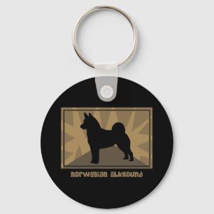 Earthy Norwegian Elkhound Sleutelhanger