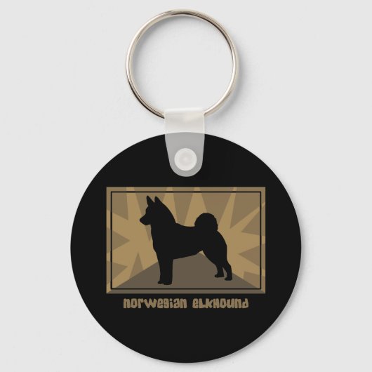 Earthy Norwegian Elkhound Sleutelhanger (Voorkant)