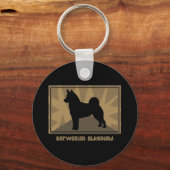 Earthy Norwegian Elkhound Sleutelhanger (Voorkant)