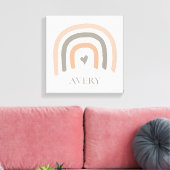 Earthy pastel Rainbow Baby Nursery art Canvas Afdruk (Insitu (Woonkamer))