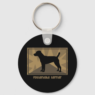 Earthy Patterdale Terrier Sleutelhanger