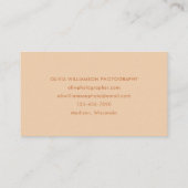 Earthy Peach Rust Script Name Minimal Creative Visitekaartje (Achterkant)