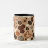Earthy Pebble Pattern Mug – Warm Stone Dots Mok (Midden)