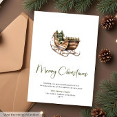 Earthy Pine Wreath Editable Christmas Greeting  Feestdagenkaart