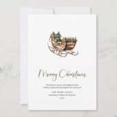 Earthy Pine Wreath Editable Christmas Greeting  Feestdagenkaart (Voorkant)