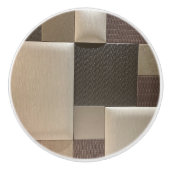 Earthy Plaid Ceramic Door Knob Keramische Knop (Voorkant)