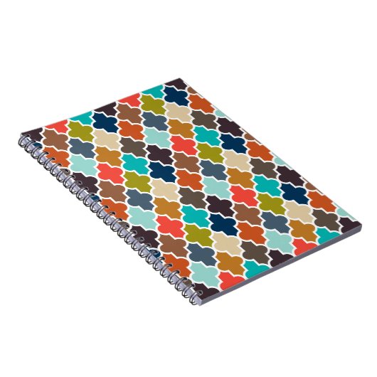 Earthy Quatrefoil Notitieboek (Rechterzijde)