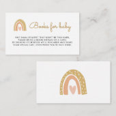 Earthy Rainbow Baby shower Boeken voor Baby Insert Informatiekaartje (Voorkant / Achterkant)