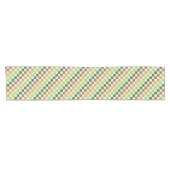 Earthy rainbow diagonal checkerboard pattern korte tafelloper (Horizontaal)